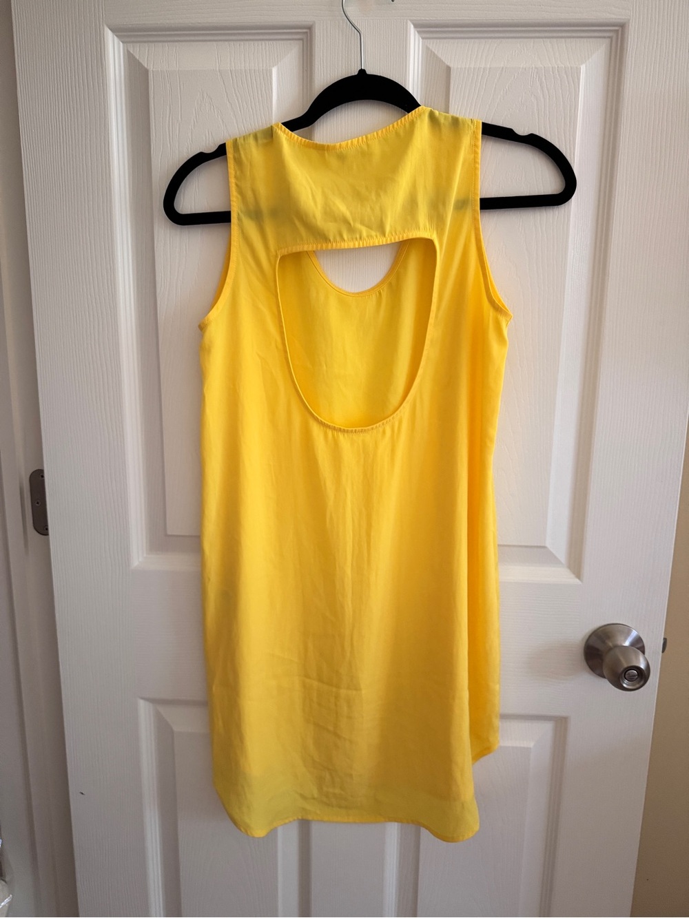 BB Dakota Bright Yellow Open Back Sleeveless Mini Dress